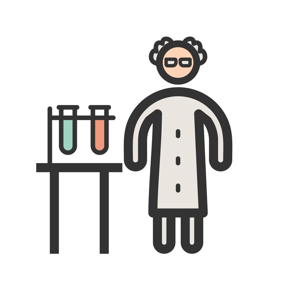 Chemist Filled Line Icon vector