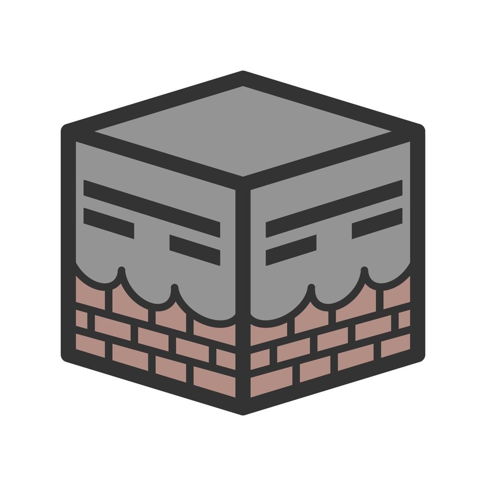 Khana Kaba Filled Line Icon vector