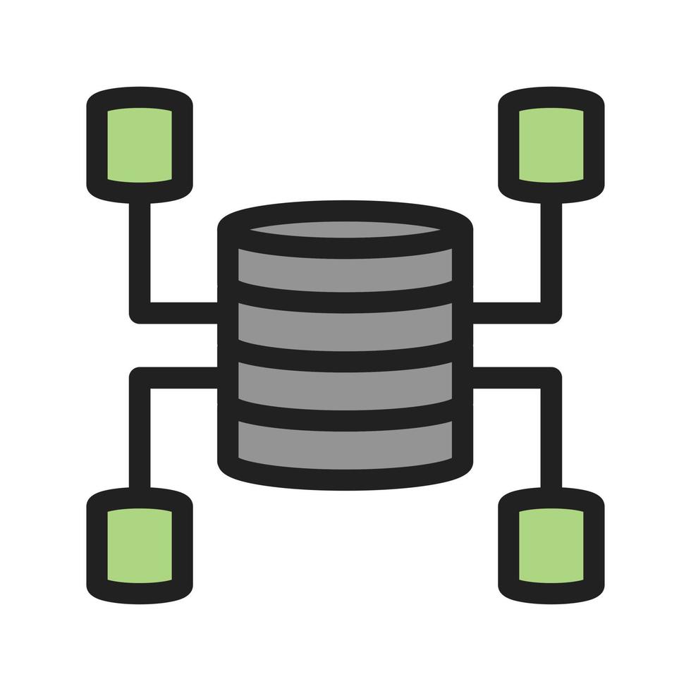 Data Warehouse Filled Line Icon vector