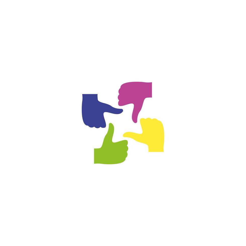 Community hand, adoption logo icon illustration vector