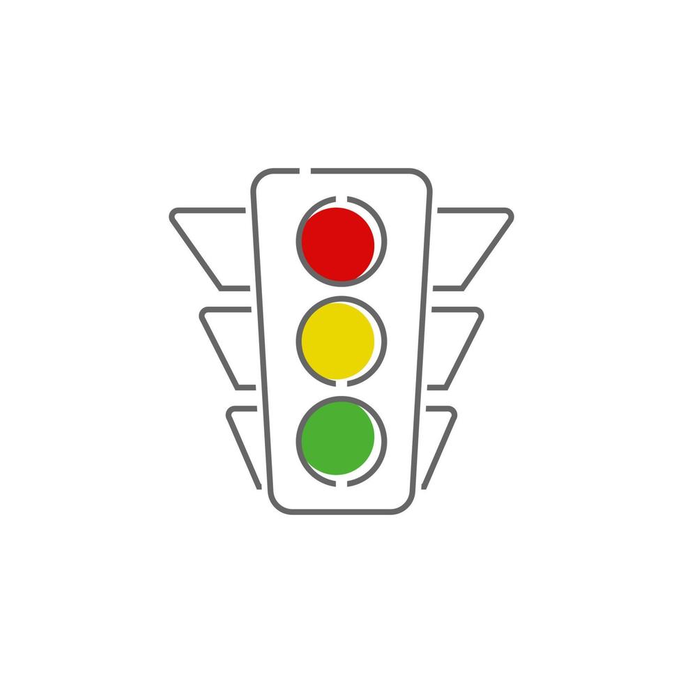 Traffic light icon design illustration template vector