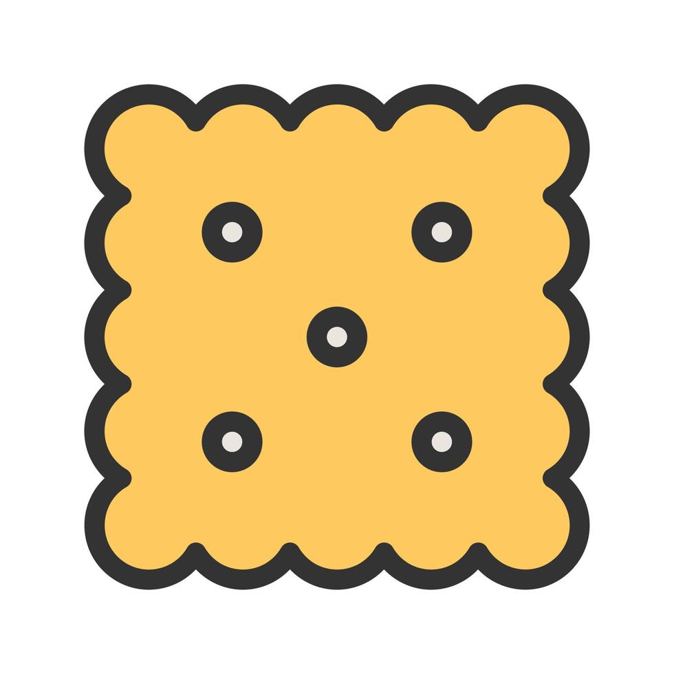 Biscuit III Filled Line Icon vector