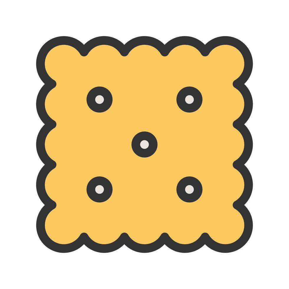 Biscuit III Filled Line Icon vector