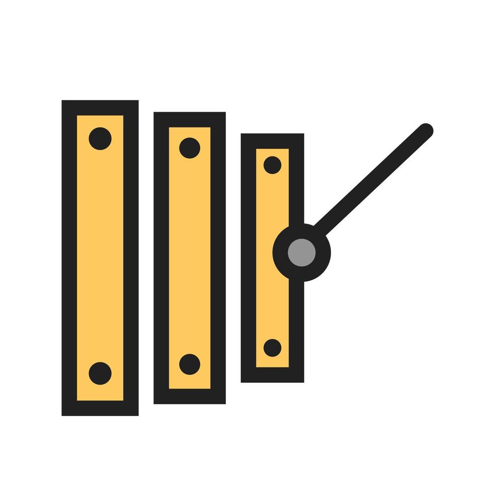 Xylophone Filled Line Icon vector