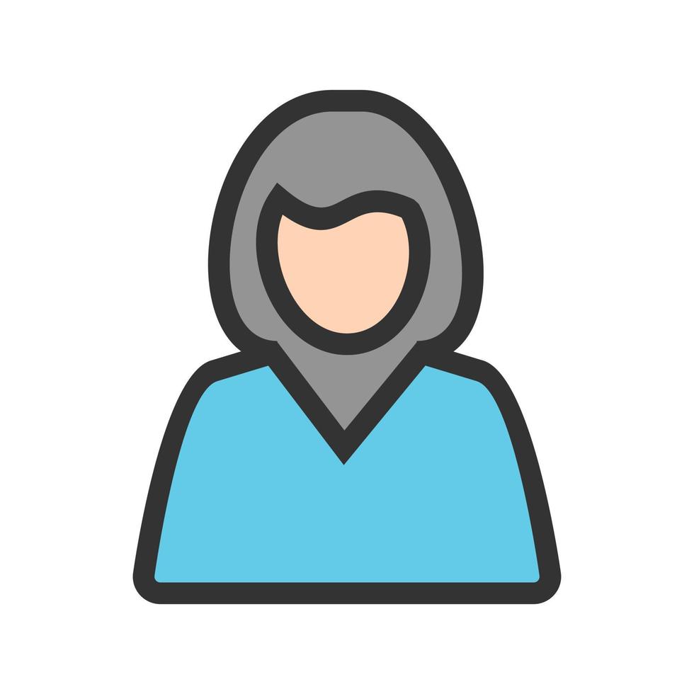 Female Finance Officer Filled Line Icon vector