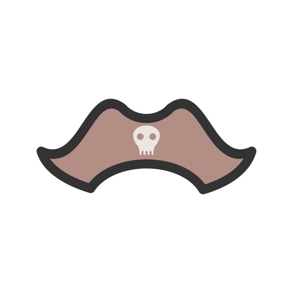 Pirate Hat I Filled Line Icon vector