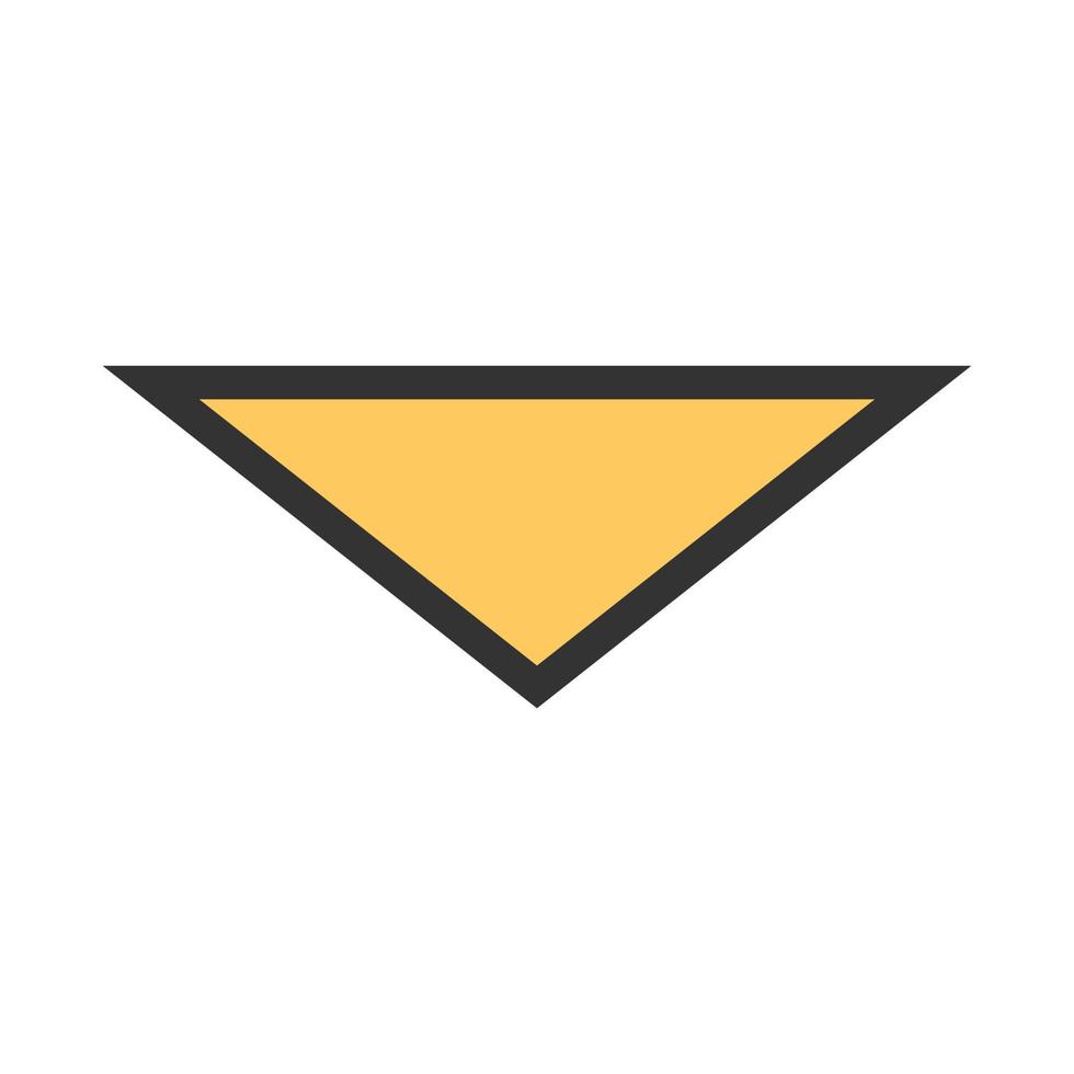 Arrow Down Filled Line Icon vector