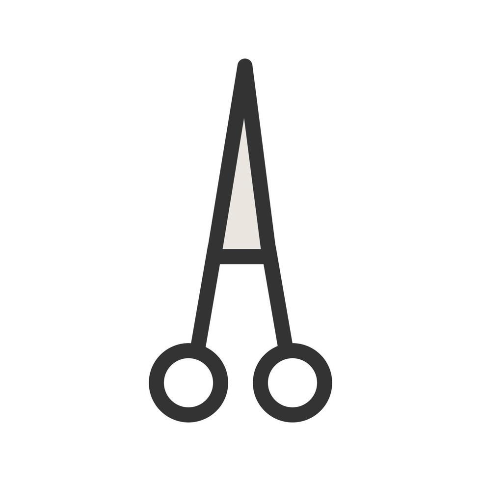 Scissors III Filled Line Icon vector