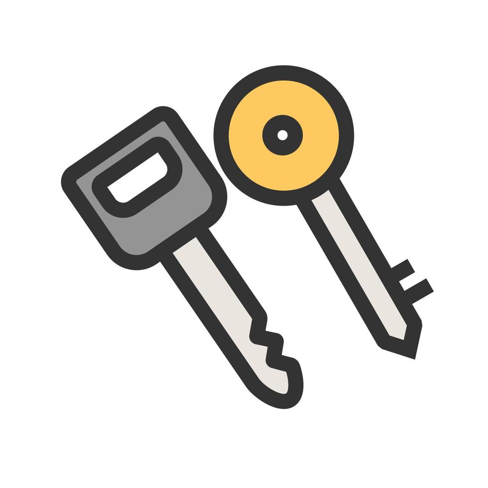 Keys Filled Line Icon vector