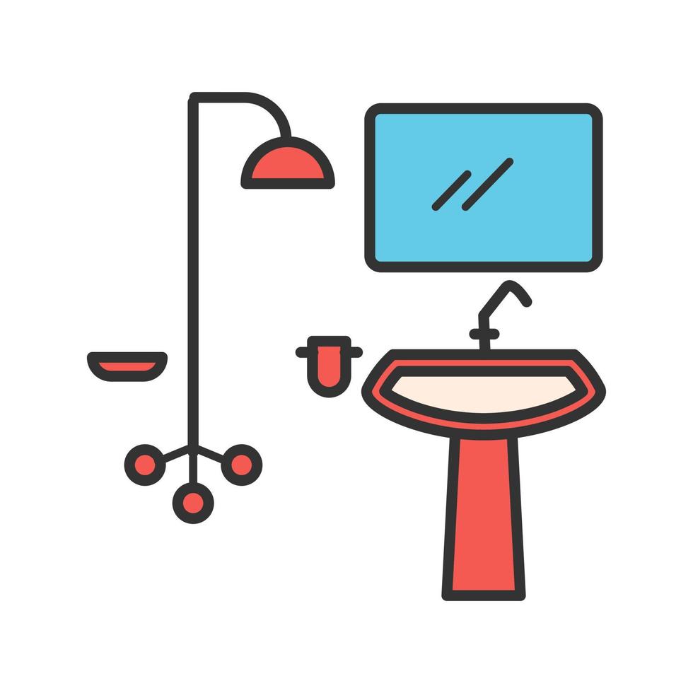 Washroom Filled Line Icon vector