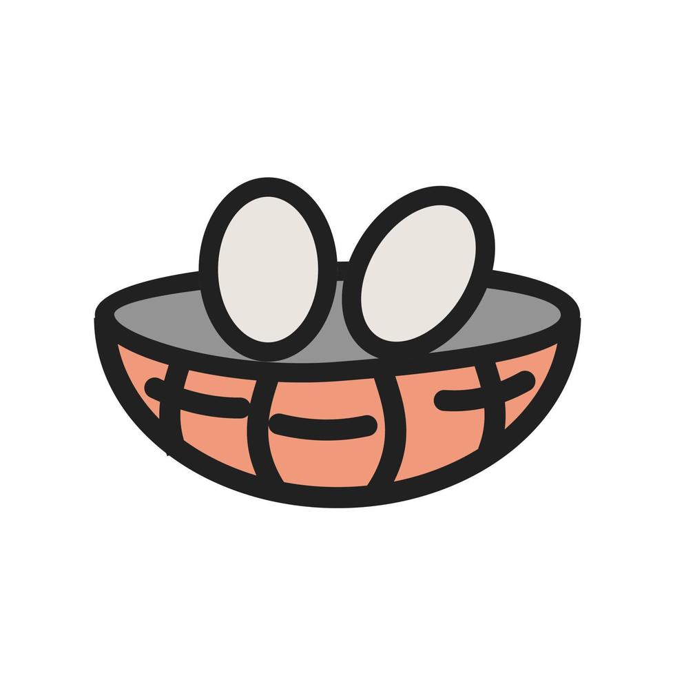 Nest Filled Line Icon vector