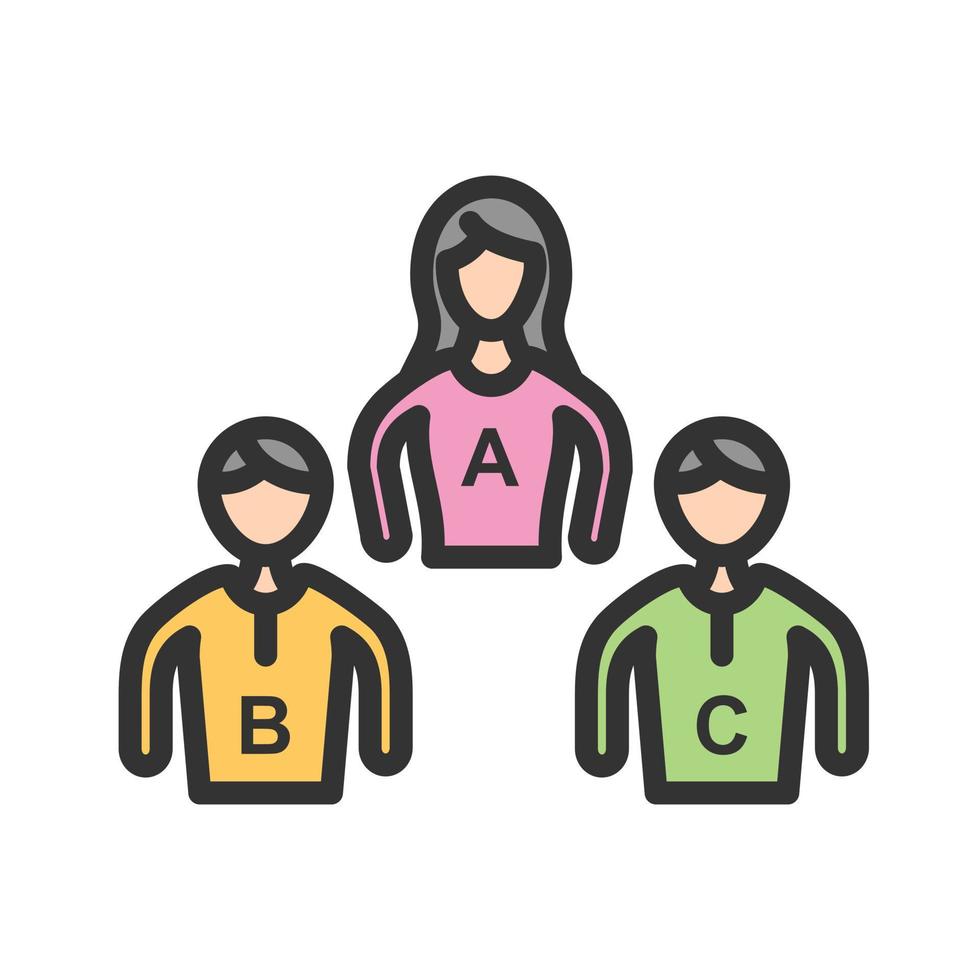 Meeting Management Filled Line Icon vector