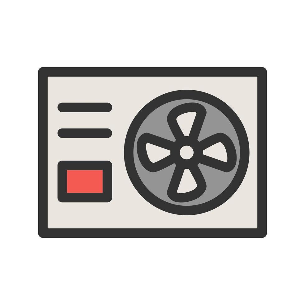 AC Outside Unit Filled Line Icon vector