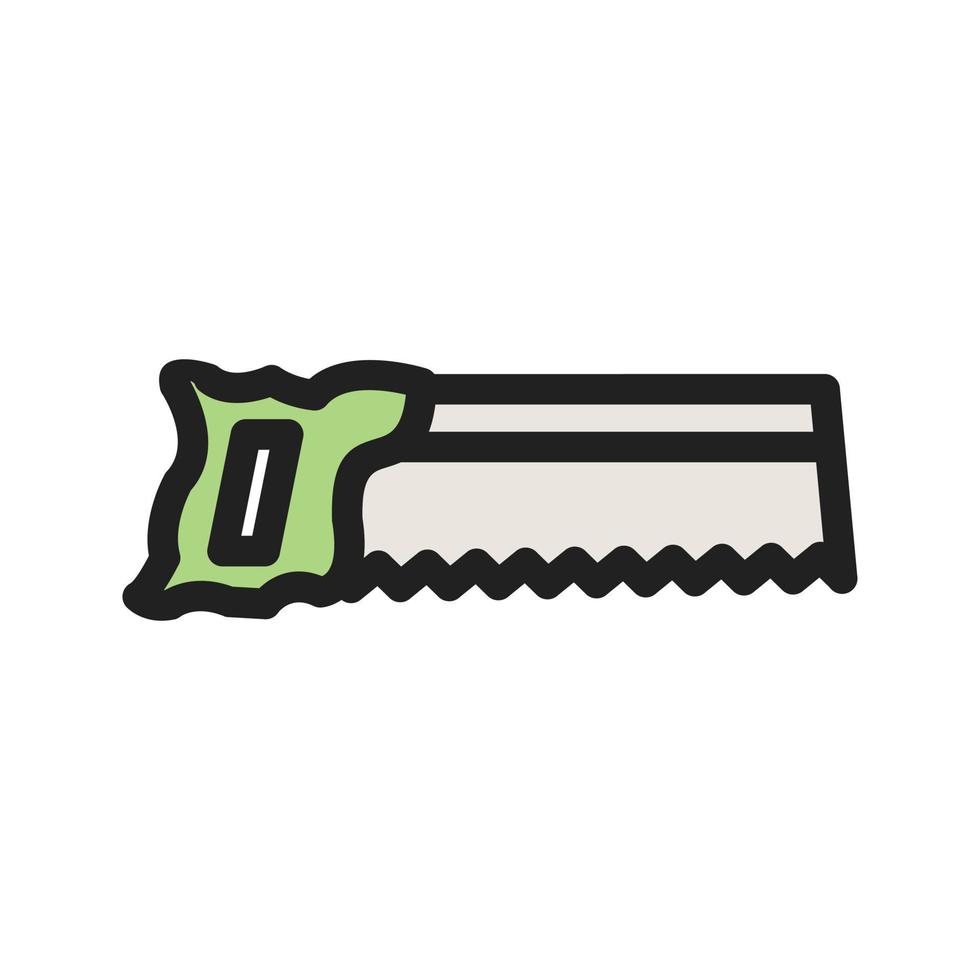 Tennon Saw Filled Line Icon vector