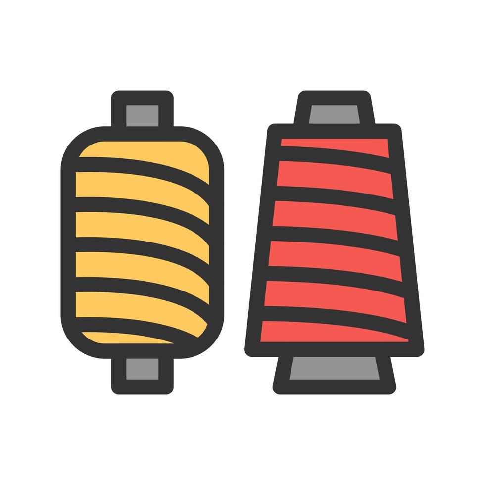 Spools of Thread Filled Line Icon vector