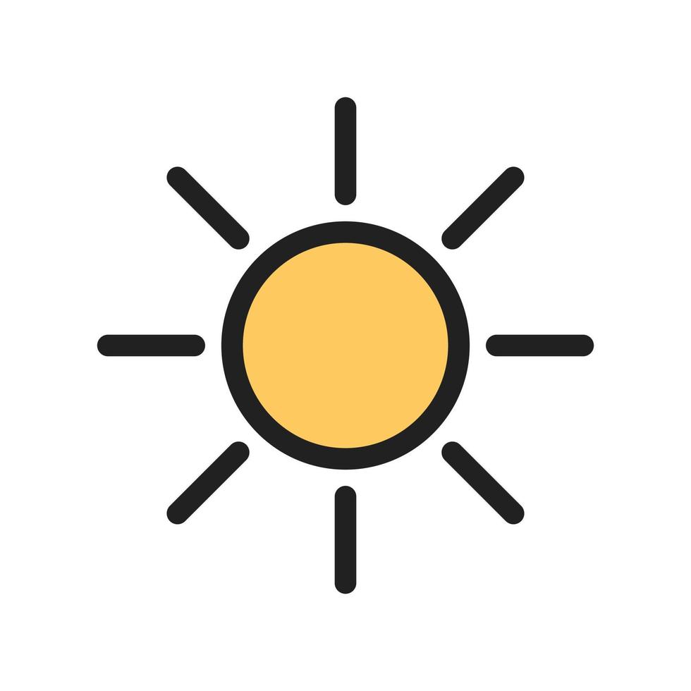 Sunny Weather Filled Line Icon vector