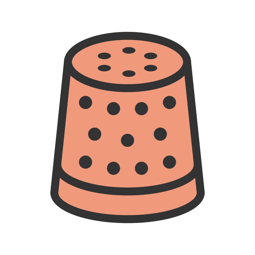 Thimble Filled Line Icon vector