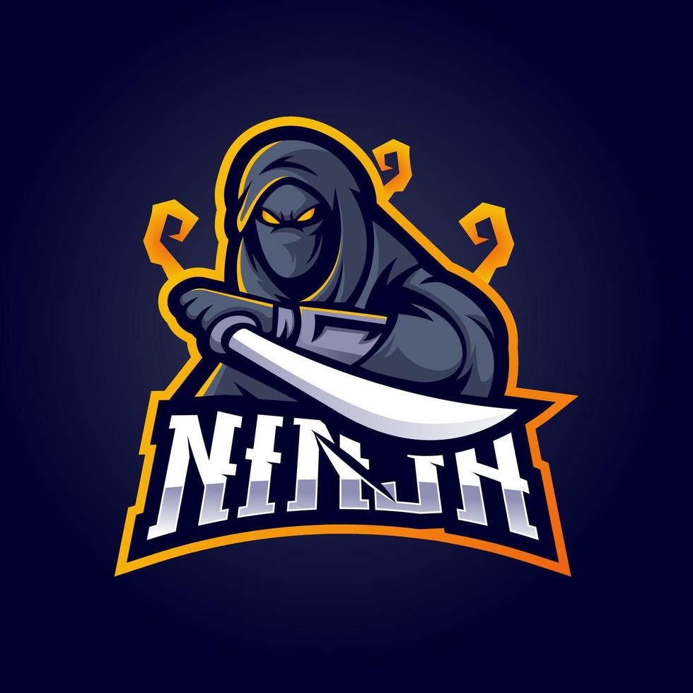 Ninja mascot logo vector