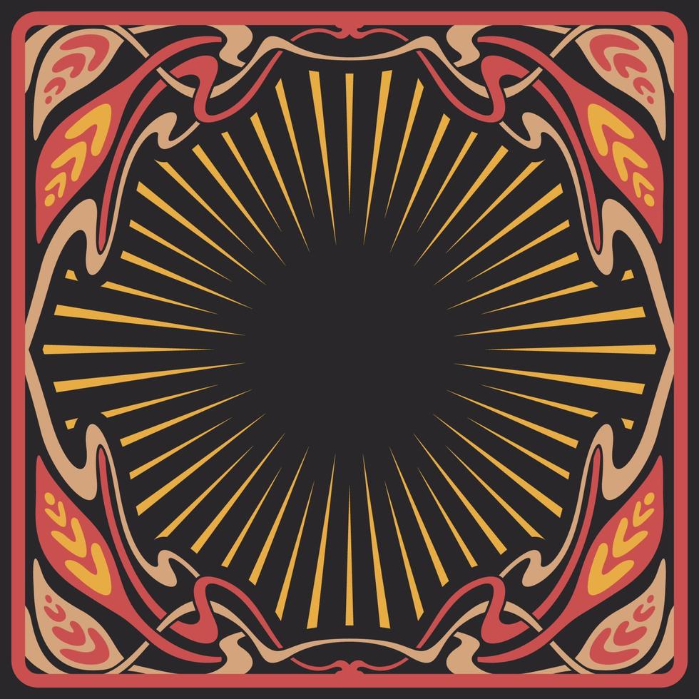Art Nouveau Concept Art Frame Background vector