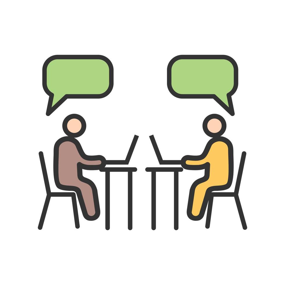 Chatting Filled Line Icon vector