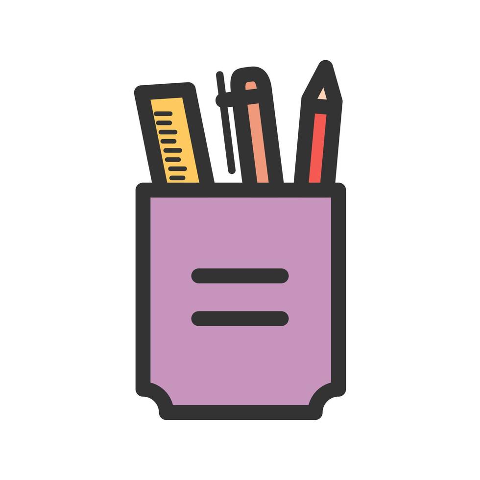 Stationery Filled Line Icon vector