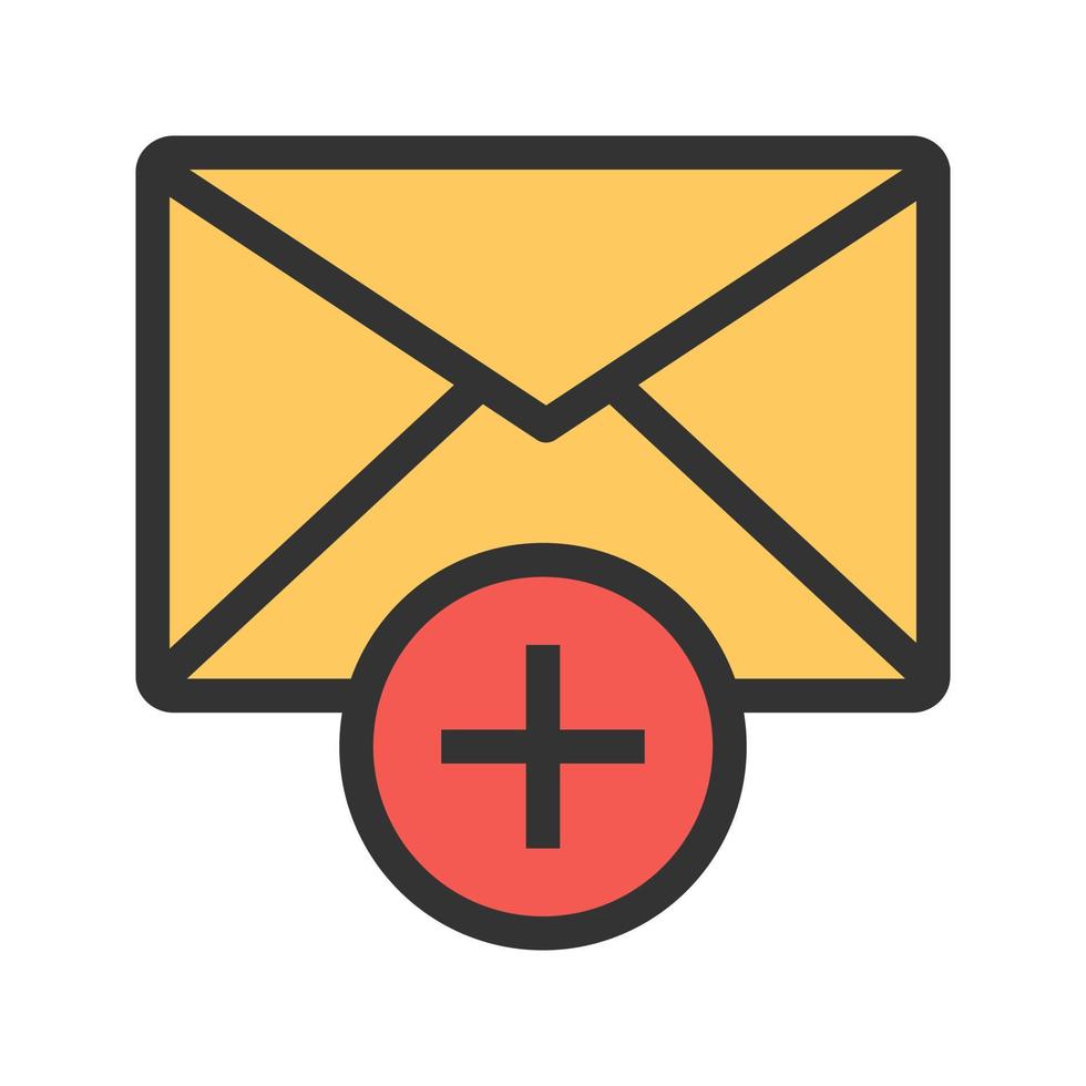 Add Envelop Filled Line Icon vector