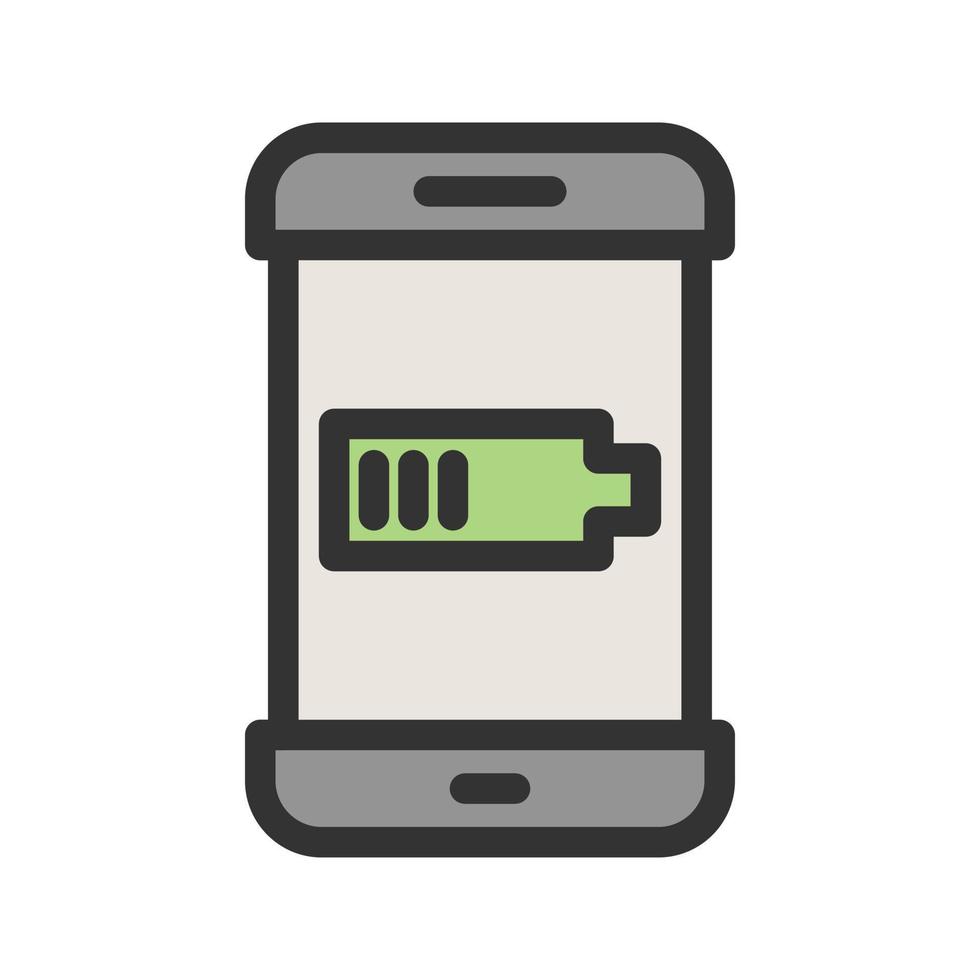 Battery Indicator Filled Line Icon vector
