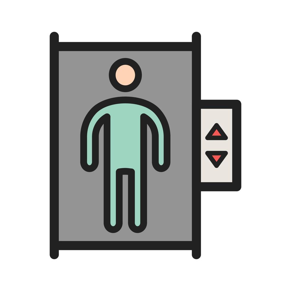Lift Filled Line Icon vector