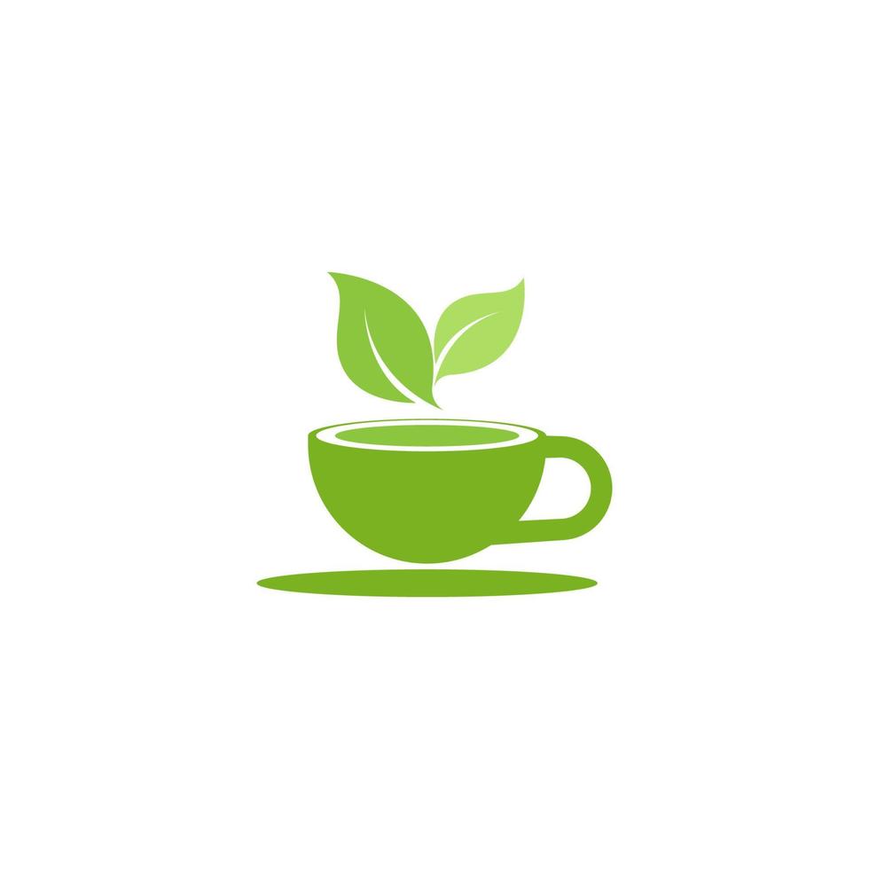 plantilla de ilustración de diseño de icono de logotipo de té vector