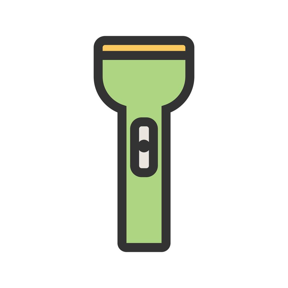 Flashlight Filled Line Icon vector