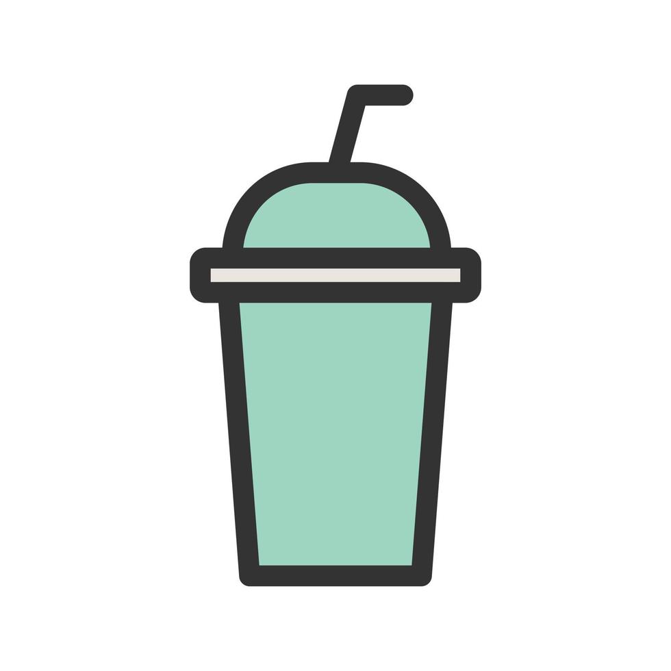 icono de línea llena de frappe ii vector