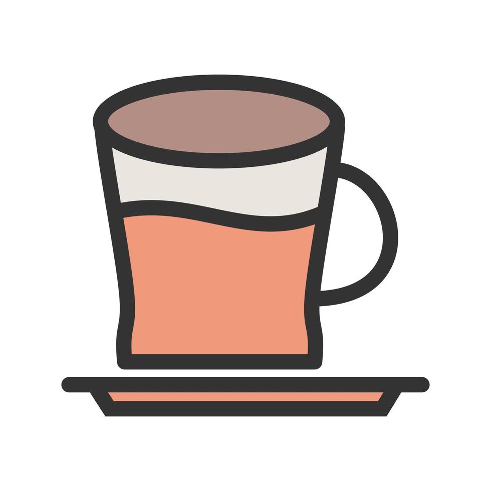 Coffee Cup II Filled Line Icon vector