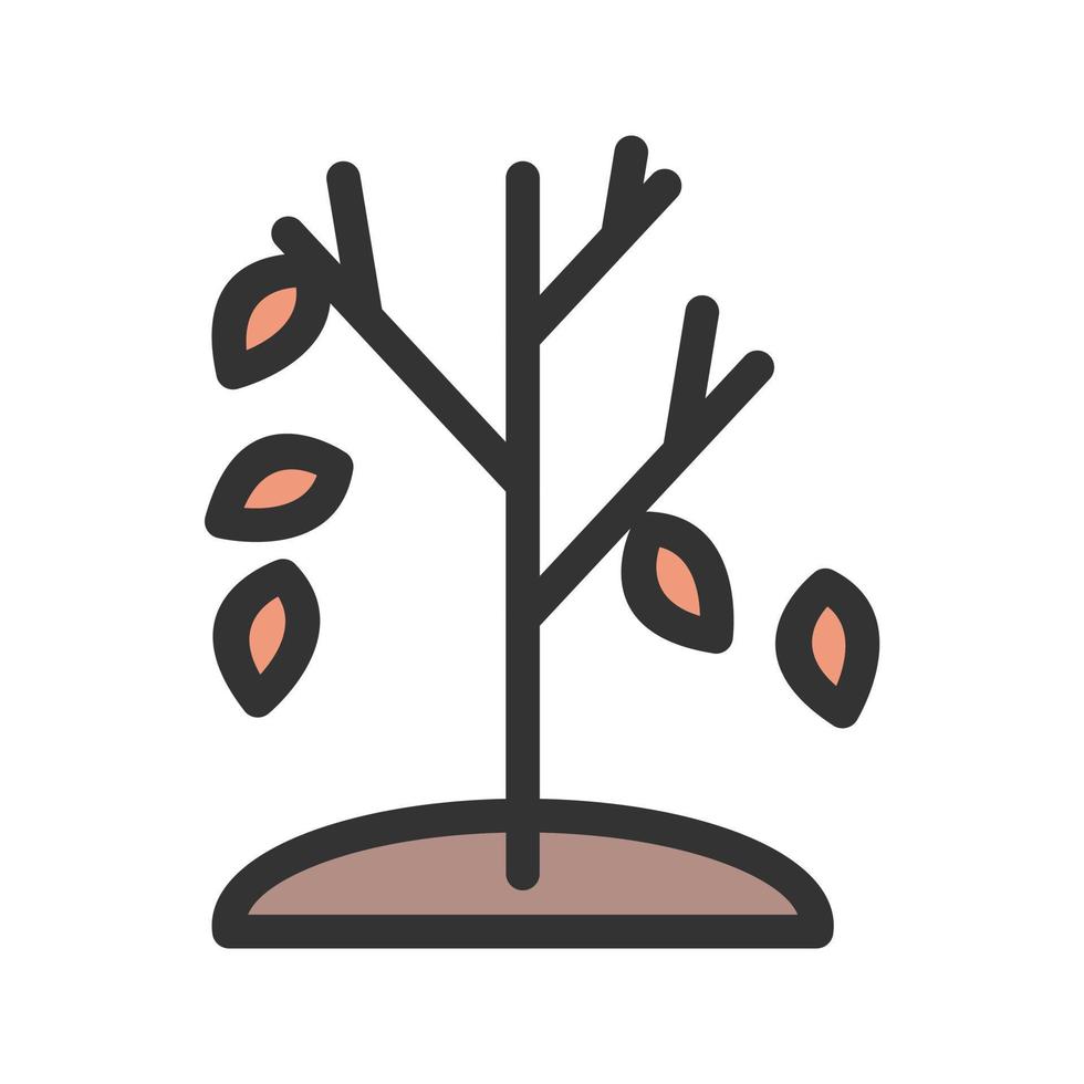 Falling Leaves Filled Line Icon vector