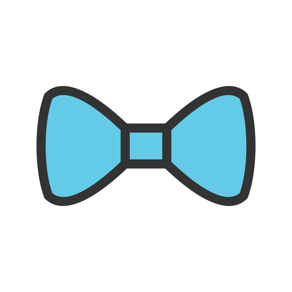 Bow Tie Filled Line Icon vector