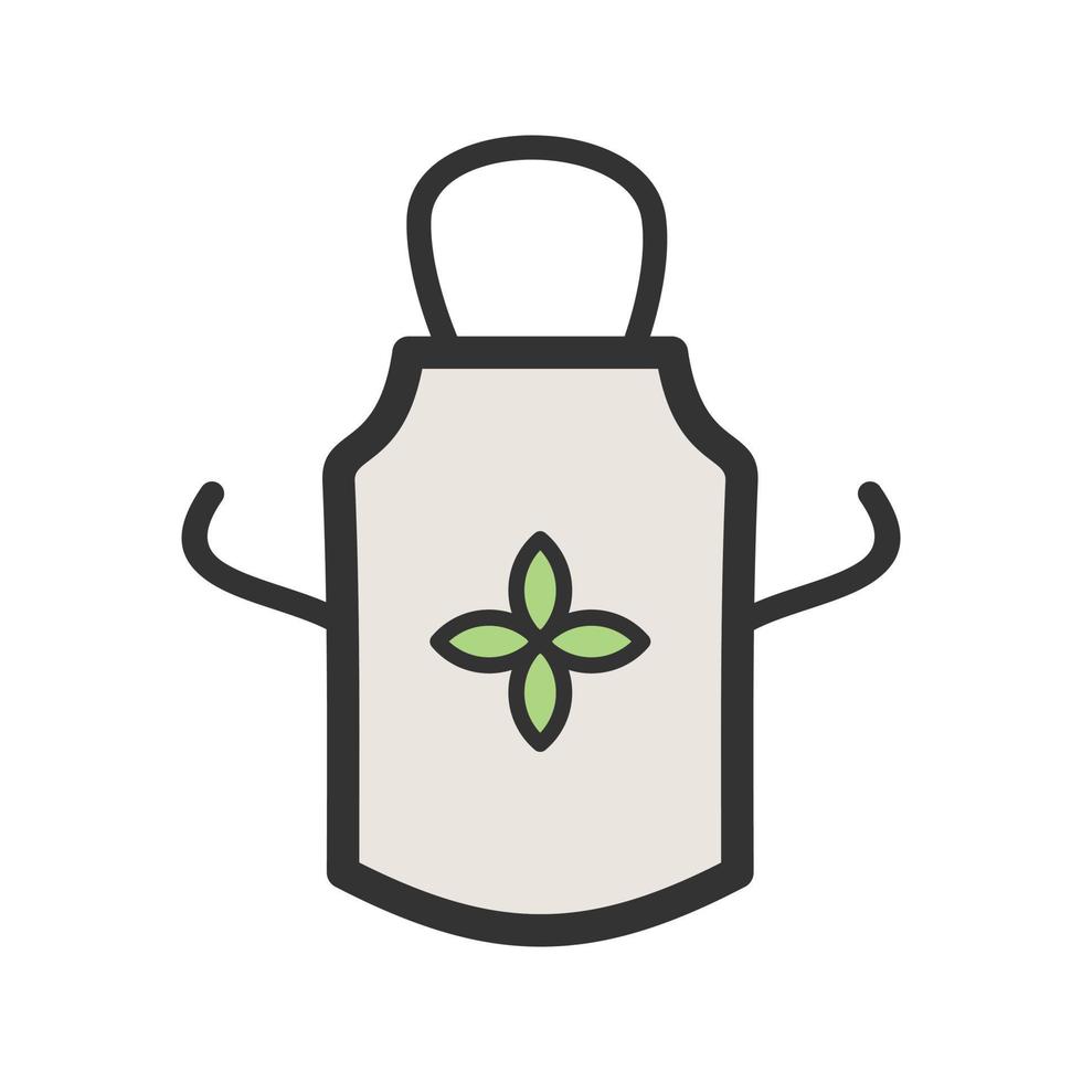 Apron Filled Line Icon vector