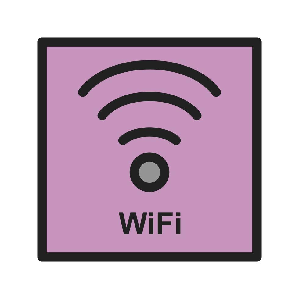 WiFi Sign Filled Line Icon vector