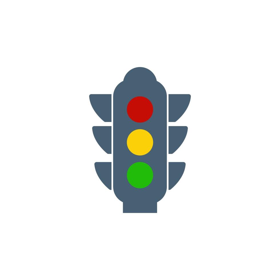 Traffic light icon design illustration template vector