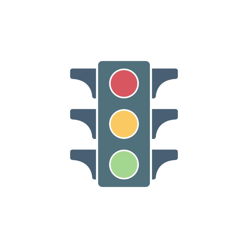 Traffic light icon design illustration template vector