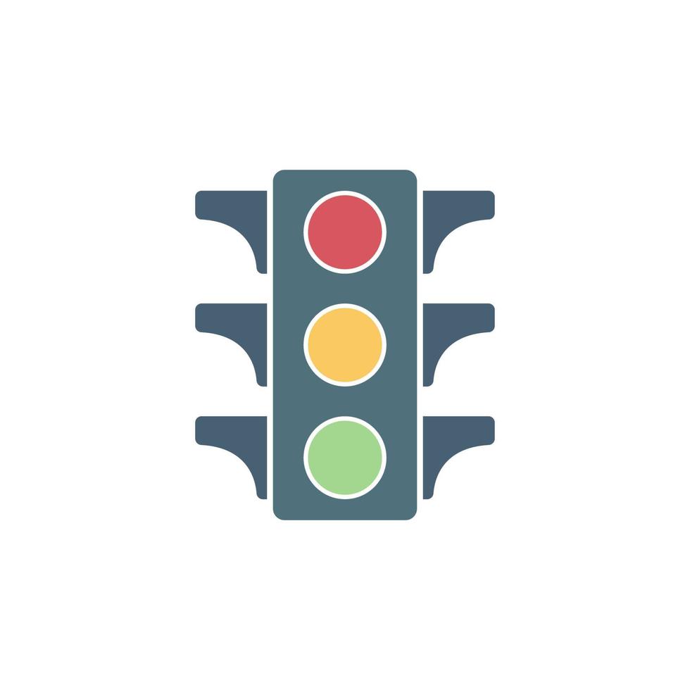 Traffic light icon design illustration template vector