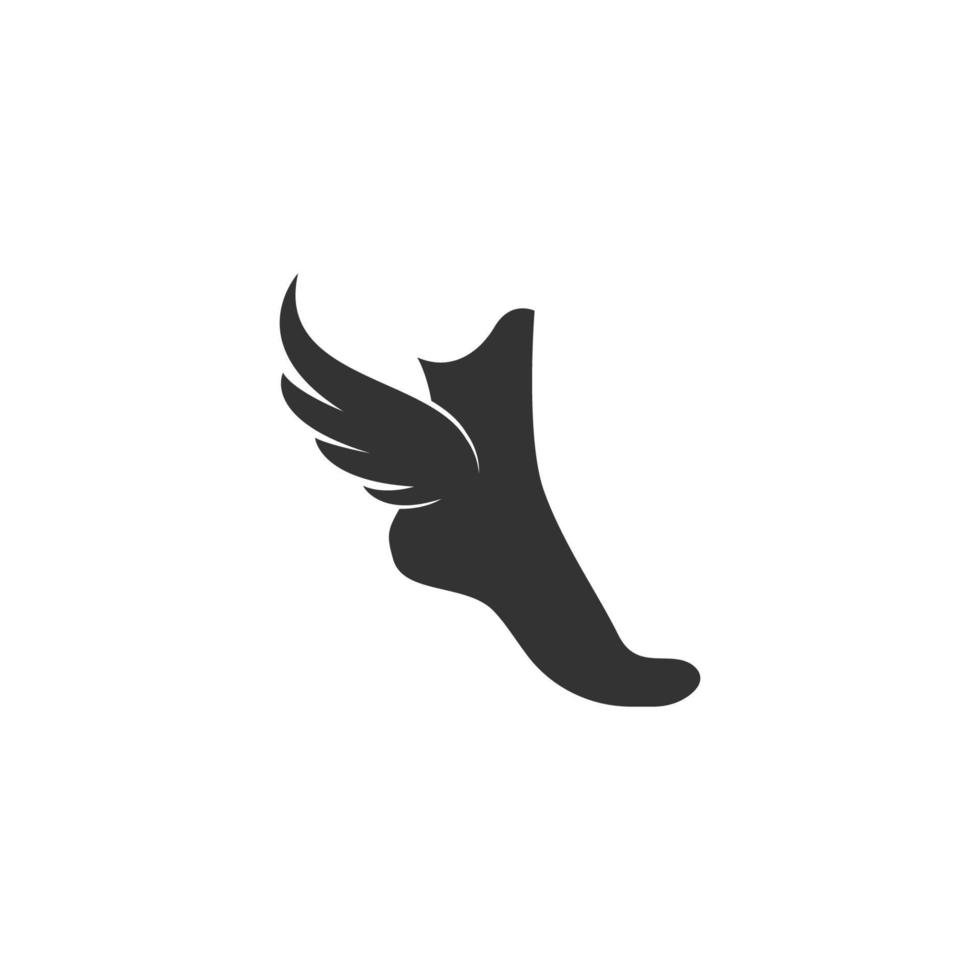 Foot, footprint icon logo template vector
