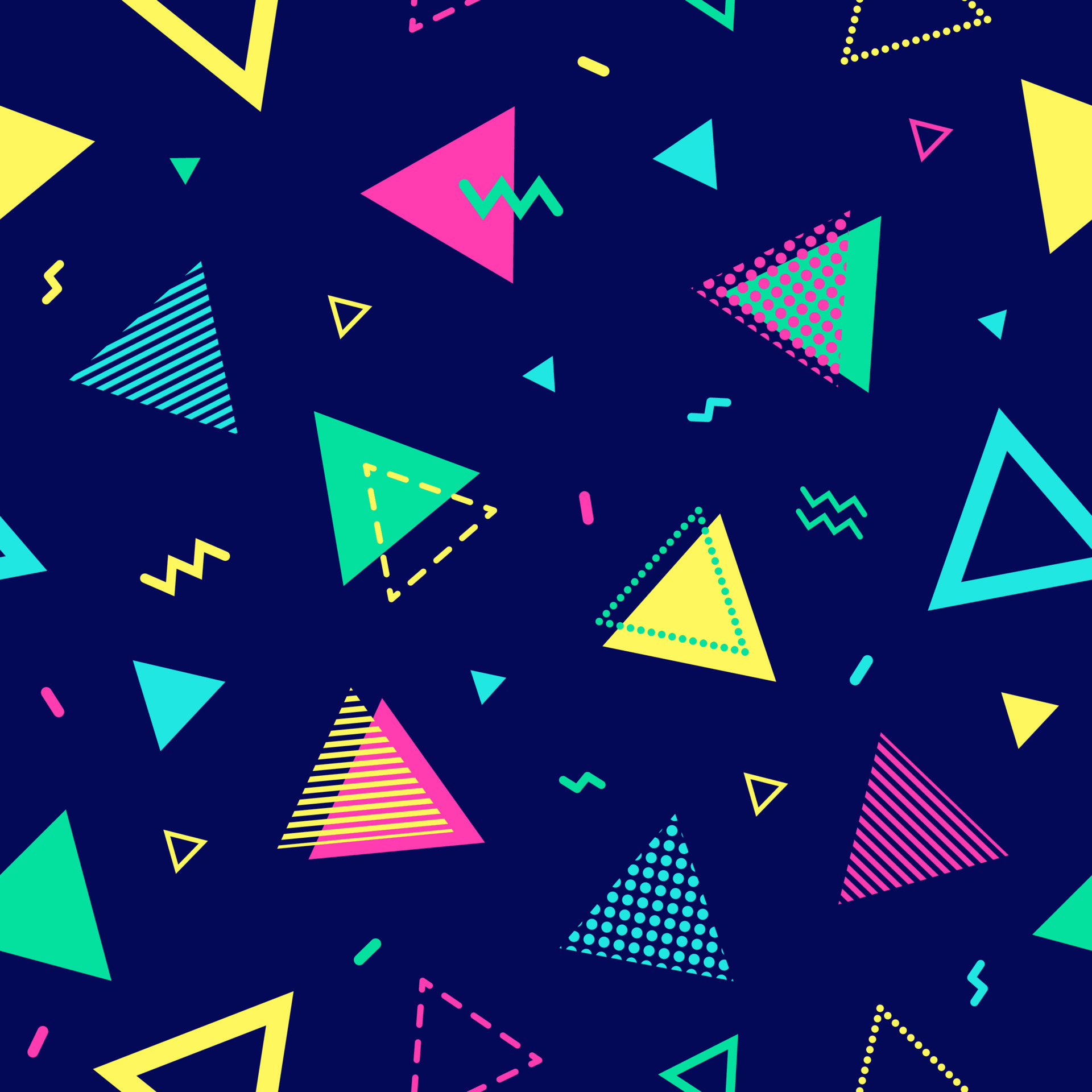 Geometric memphis seamless pattern in style of the 80s- 90s ...