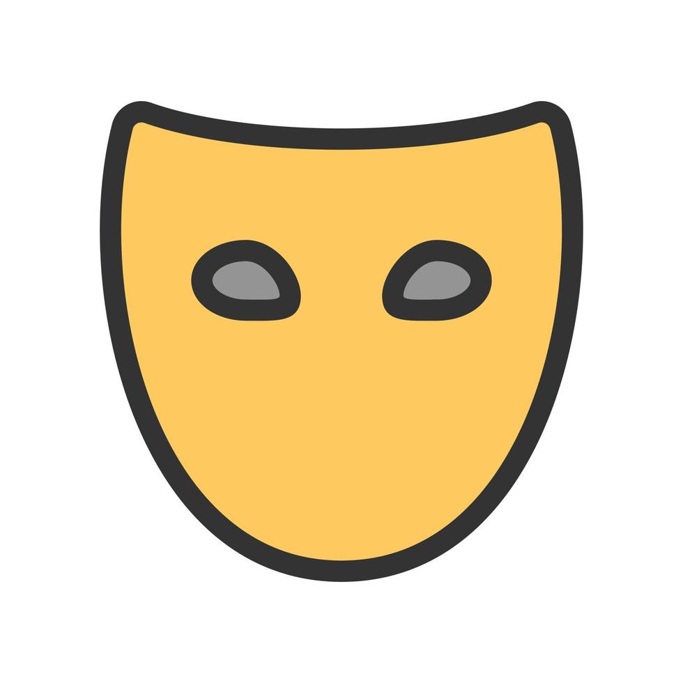 Mask Filled Line Icon vector