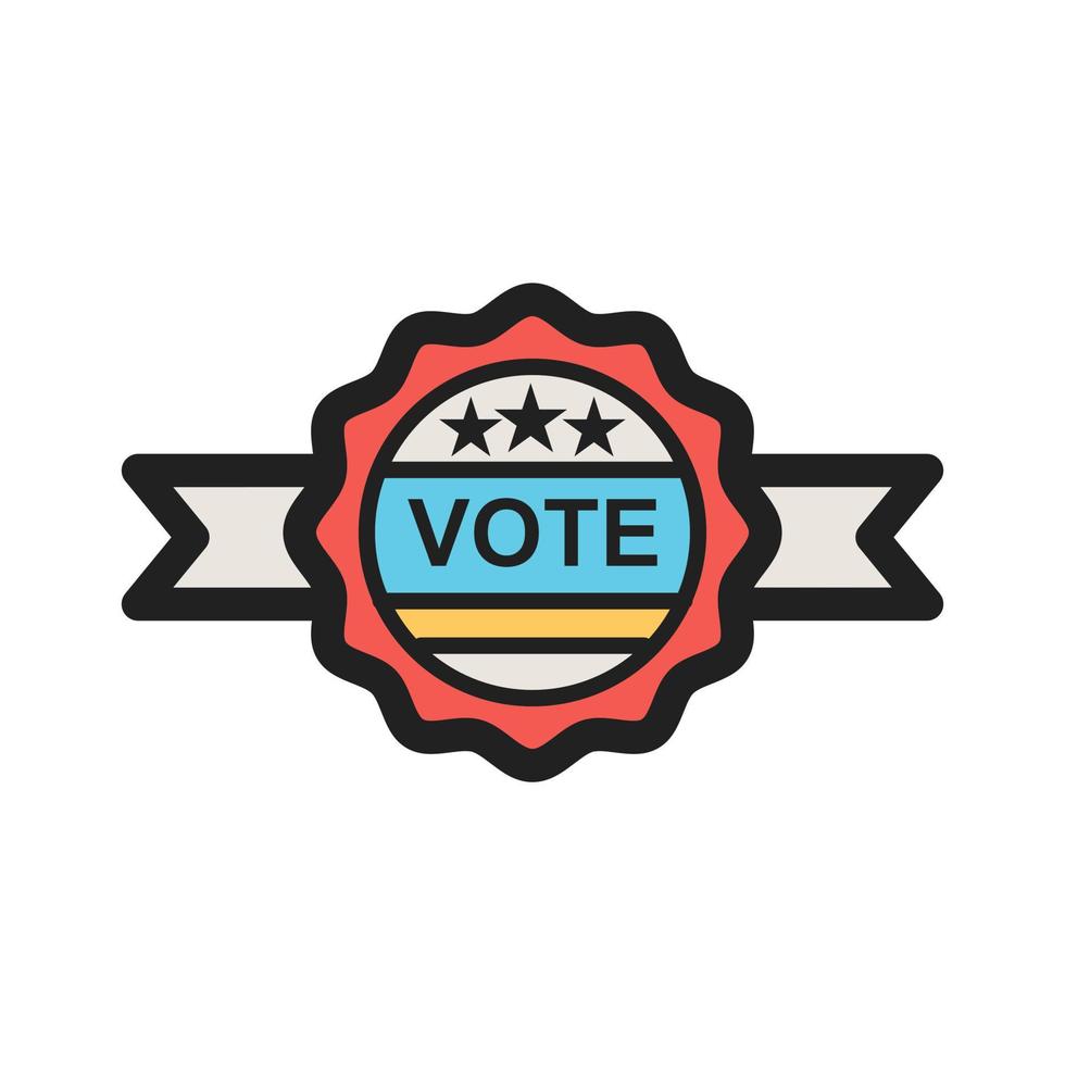 Candidate Banner Filled Line Icon vector
