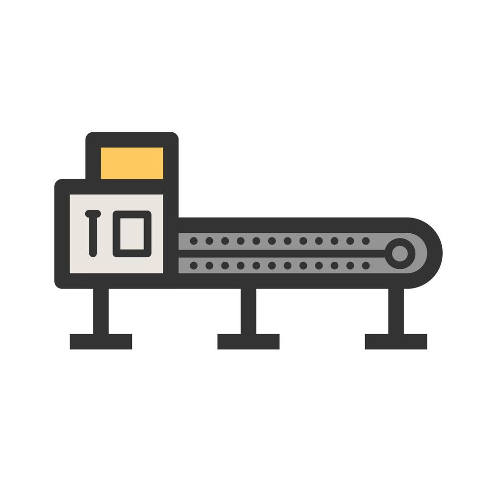 Conveyor II Filled Line Icon vector