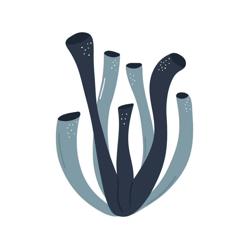 planta marina, coral, algas. planta de arrecife submarino. vector en estilo de dibujos animados.