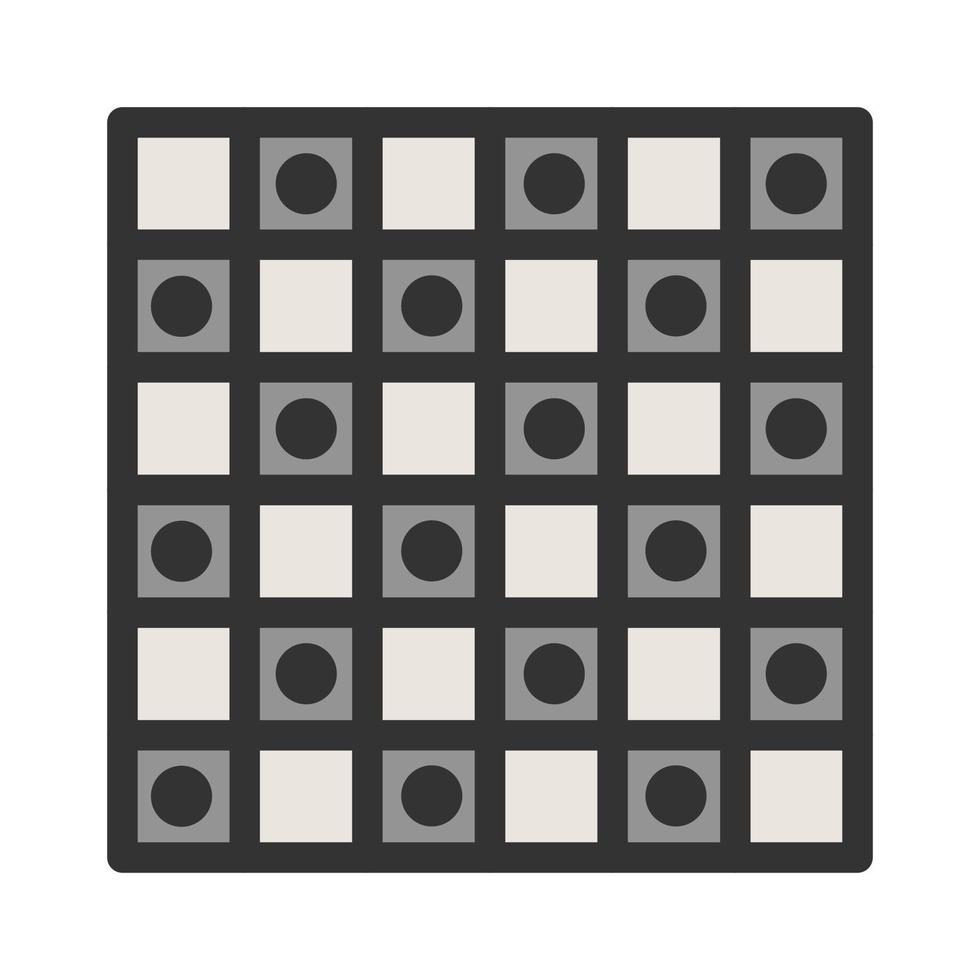 ChessBoard Filled Line Icon vector