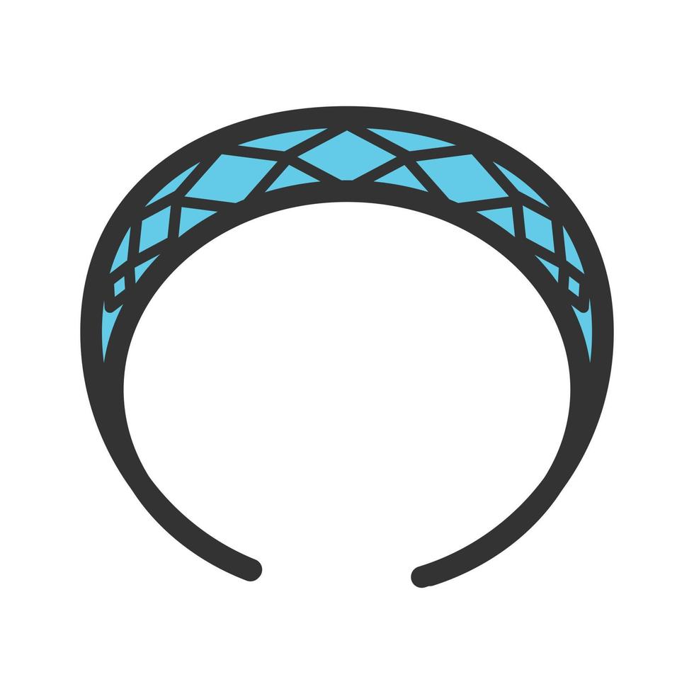 Hair Band Filled Line Icon vector