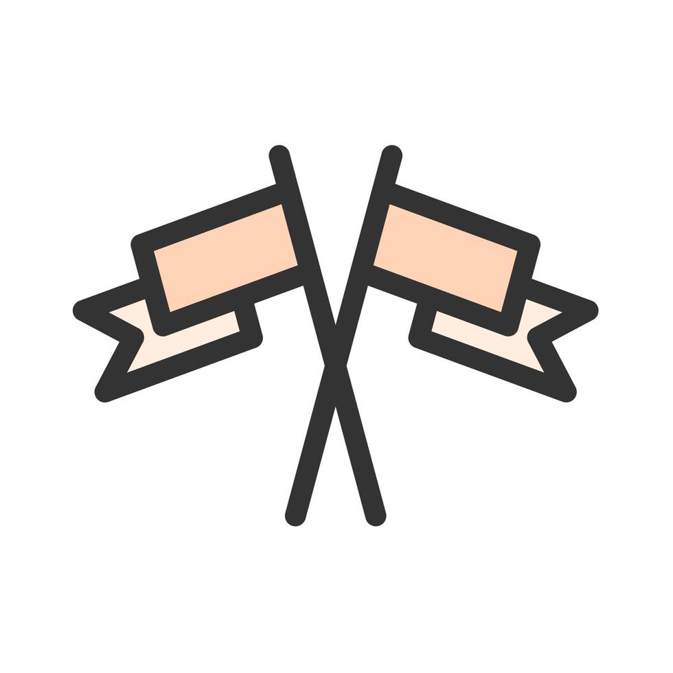 Flags Filled Line Icon vector