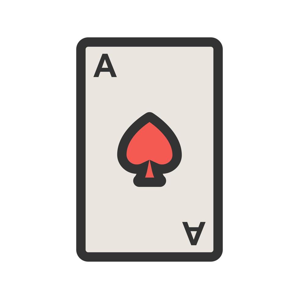 Playing Card Filled Line Icon vector