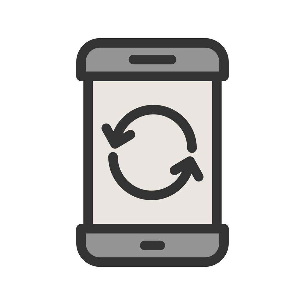 Restart Phone Filled Line Icon vector